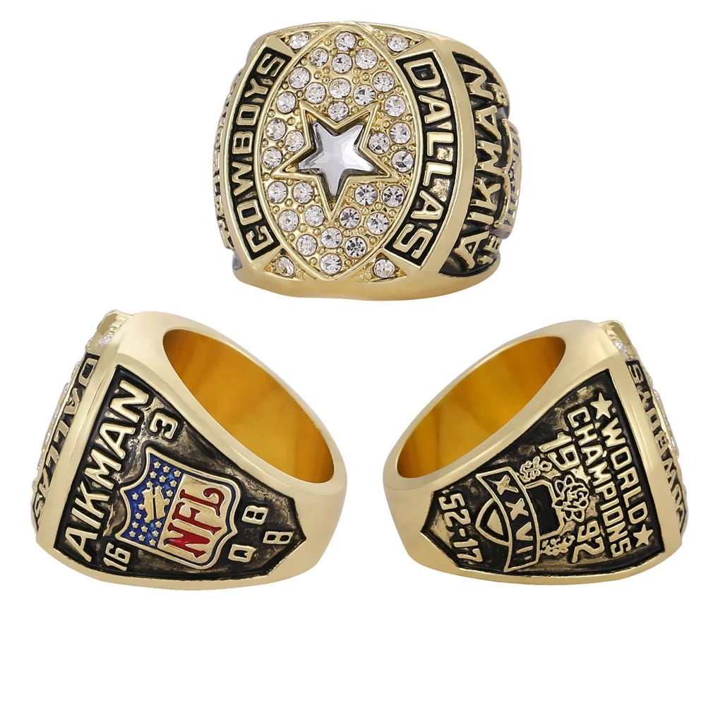 

Linghu Custom 27th SuperBowl Football Rings Display Gift Box 1992-1993 NFL Dallas Cowboys Championship Ring, Picture shows