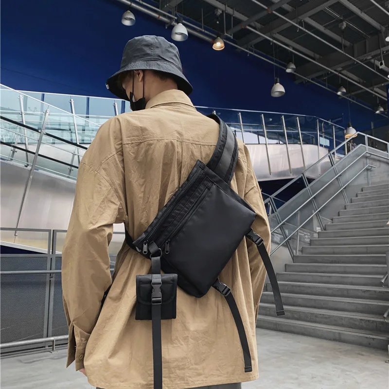 

Hot Selling Black Nylon Men's Belt Waist Bag Mens