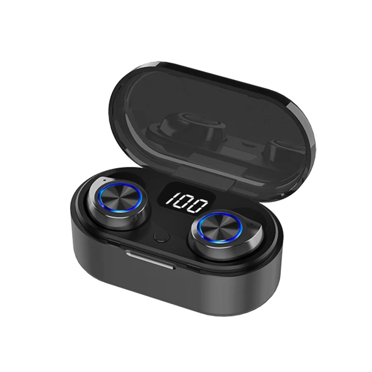 

Enle TW80 OEM ODM Wholesale Portable Mini LED Power Display True TWS Wireless Bluetooth Headset Earbuds with Charging Box Case, White.black
