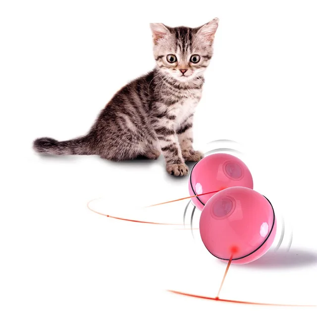 

New Design 360 Degree Automatic Rolling Ball Cat Play Toys Interactive Play smart pet ball cat toy, Red,white,green