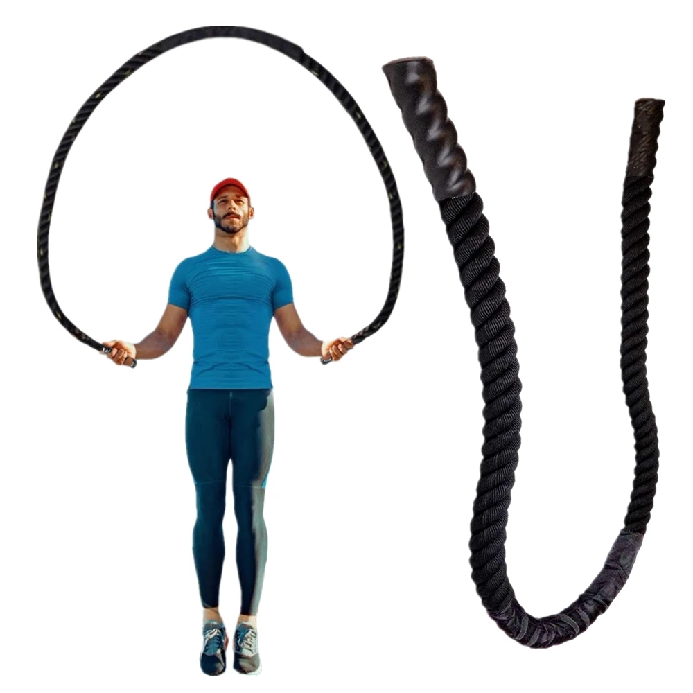 

25mm Heavy Jump Rope starlights Weighted Battle Skipping Ropes Power Training Improve Strength Building Muscle Fitness