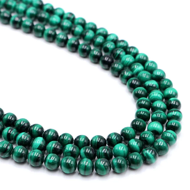 

Natural Malachite Beads Stones High Quality Natural Stone Beads For Malachite Jewelry in 4-10mm, As picture