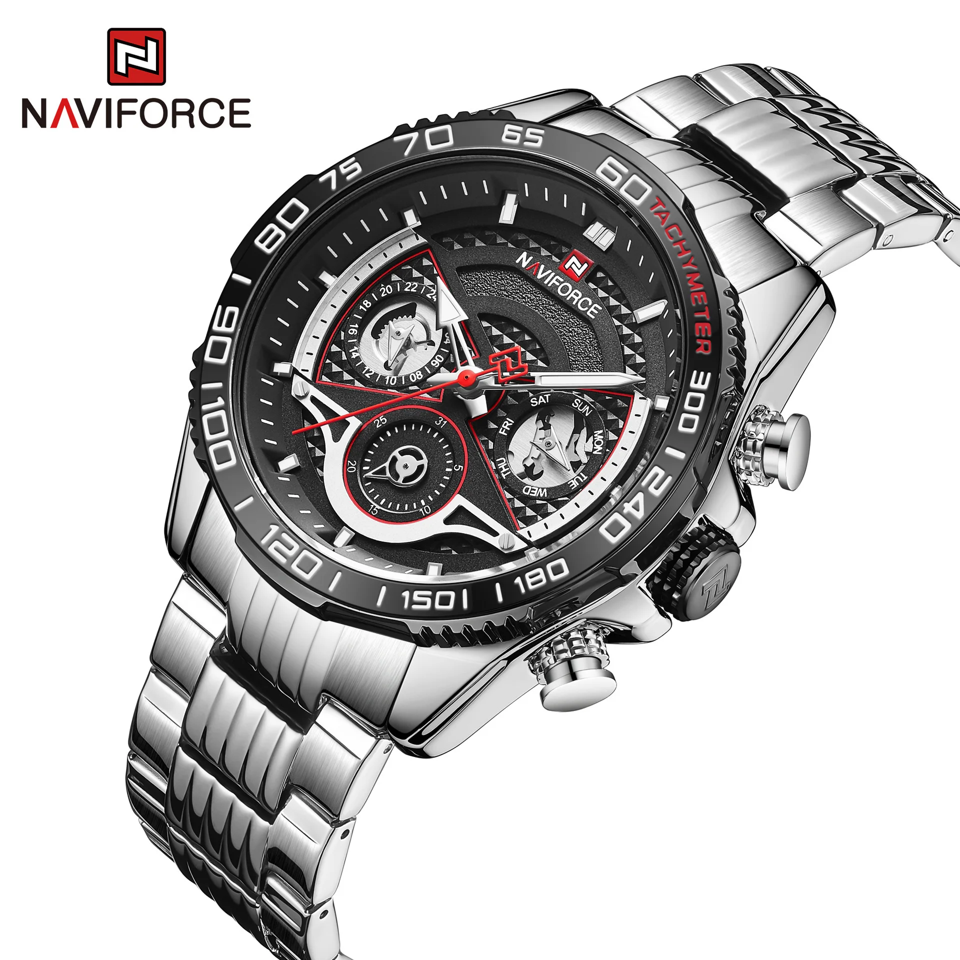 

NAVIFORCE 9185 SBE men wrist chronograph watch fashion 3 ATM waterproof watches Quartz mens Calendar Clock Relogio Mascul