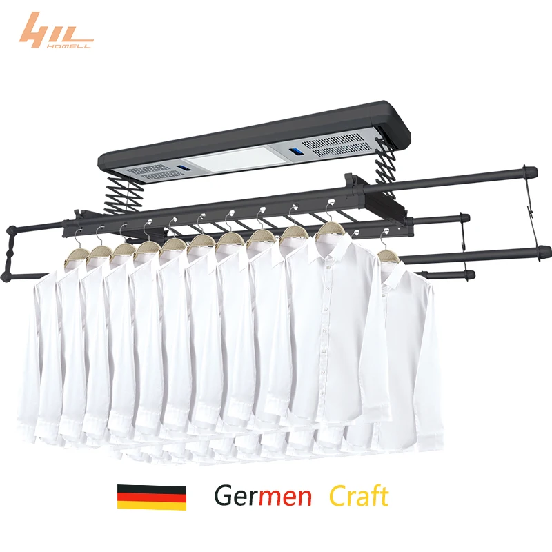 

Retractable Balcony Lifting Clothes Hanger Rack Automatic Clothes Hanger Dryer