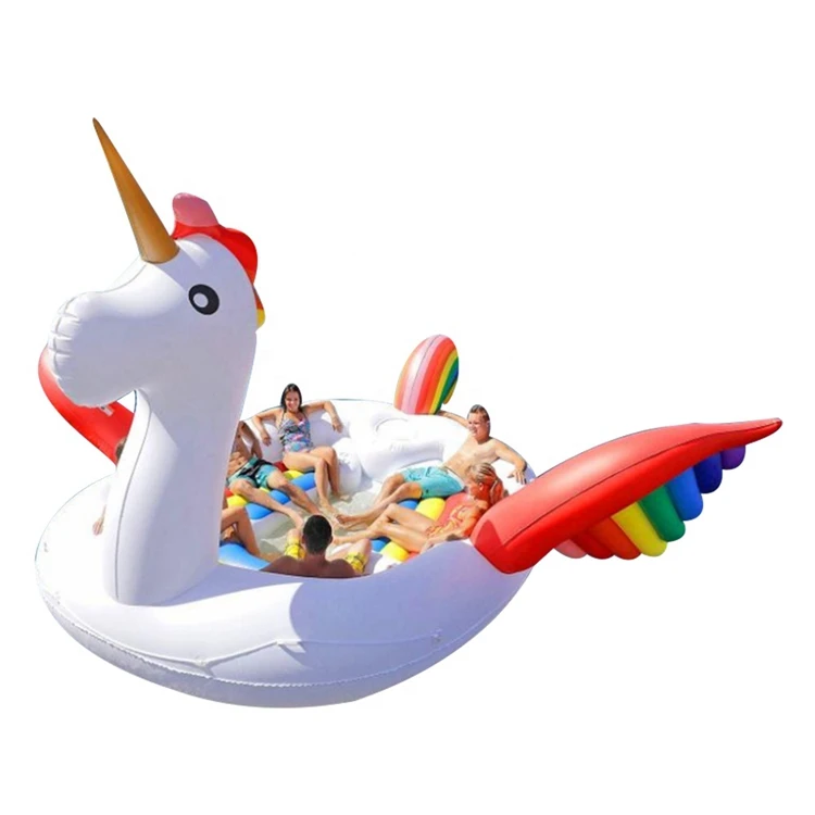 

Customized Huge Unicorn Ride On Pool Toys Summer Beach Swimming Kids Adult Floating Big Flamingo Boat Inflatable Pool Float, Pink