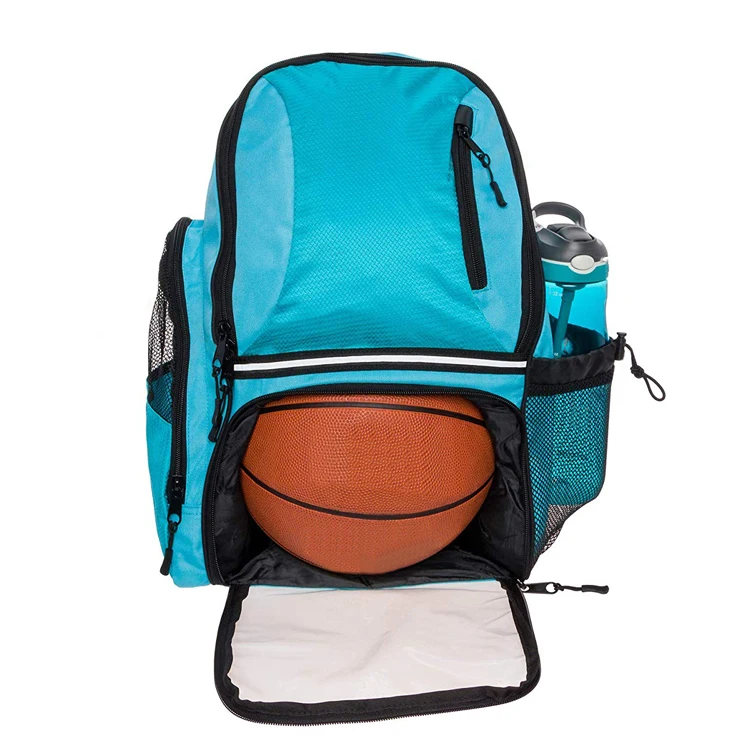 Aqua LISH Girls Large School Sports Volleyball Backpack Bag w Ball Compartment 