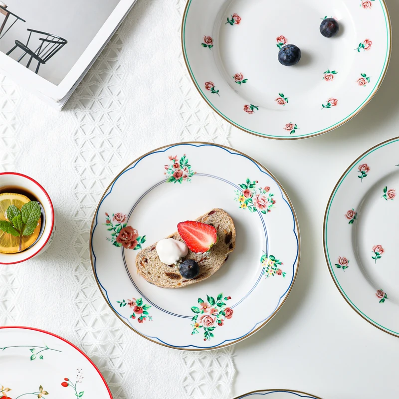 

Hotel Dinner Round Ceramic Charger Plate White Snack Porcelain Dishes Porcelain Plates 1793