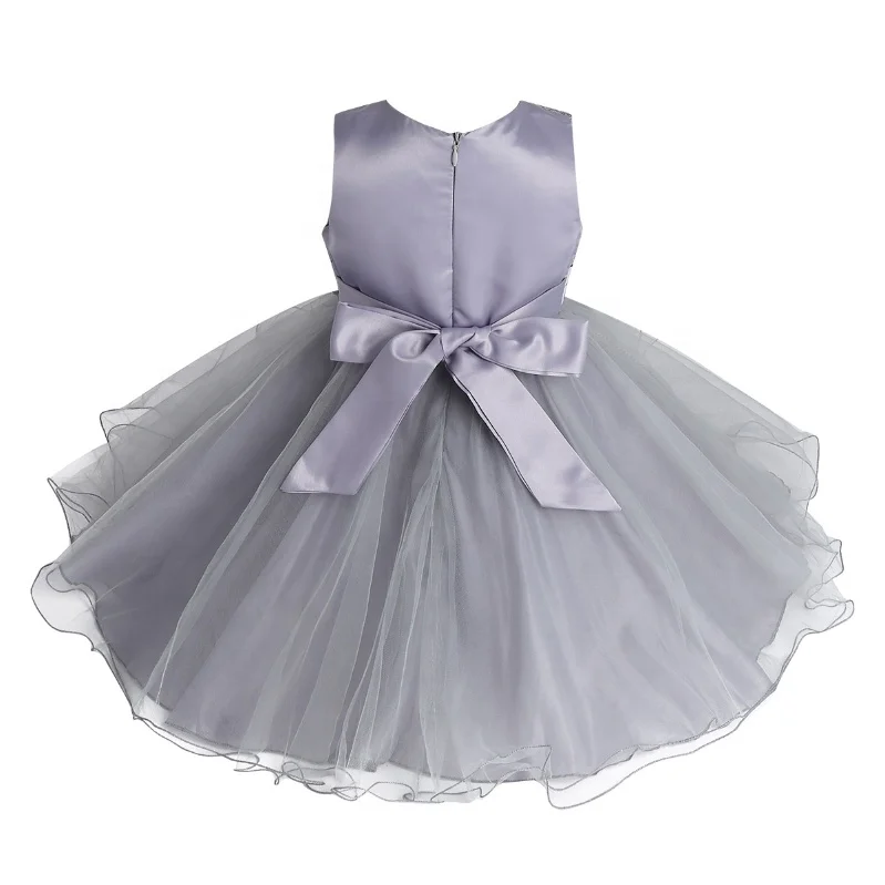 

Girls Glitter Sequined Lace Tulle Party Wedding Pageant Princess Dress Bridesmaid Flower Dress