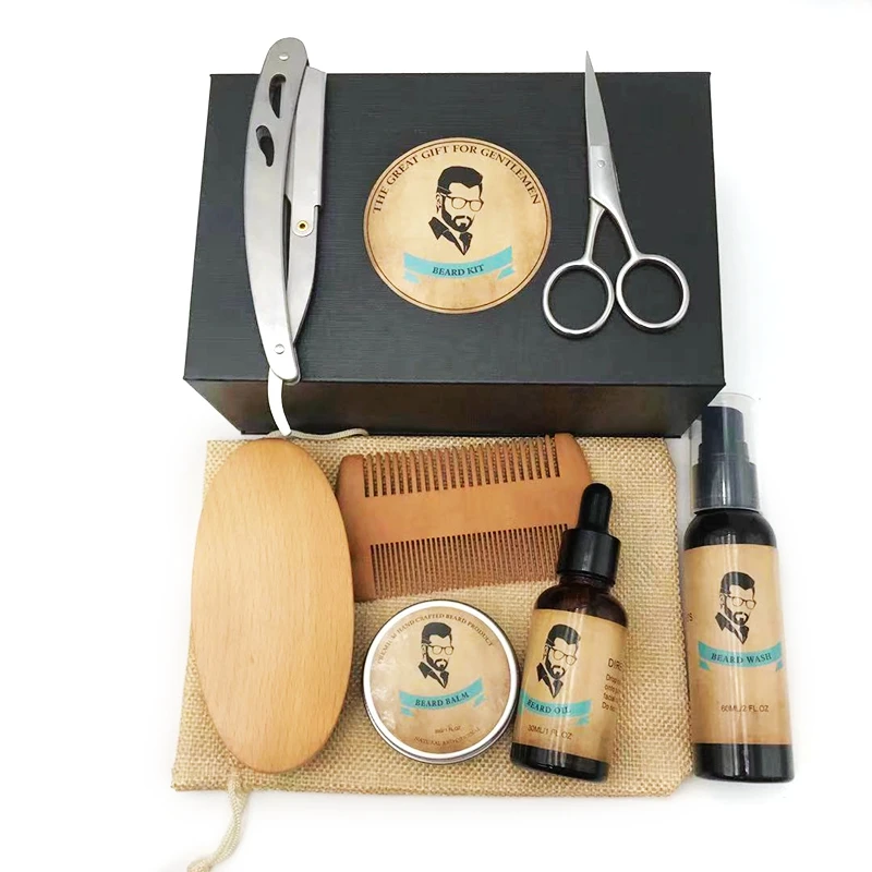 

OEM Private Label organic 100% natural mens beard oil hair growth oil Beard Oil set
