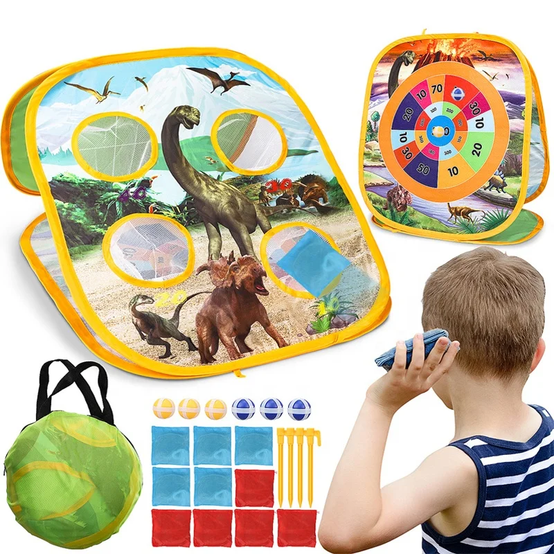 

(Only for US customers) TOY Life 21PCS Indoor Outdoor Game Toss Game Bean Bag Dinosaur Sandbag Tent Toys Kids Foldable Tent