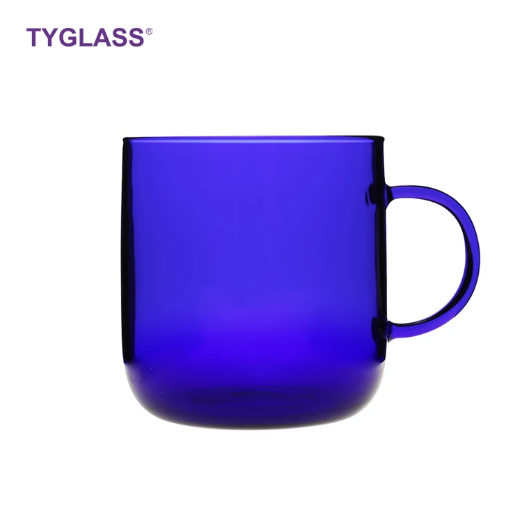 

Wholesale Heat resistant Logo can be customized travel mug single layer colored glass cup
