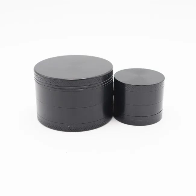 

hot sale New 4 Layer Broken 55mm Herb Grinder Metal Tobacco Grinder smoking accessory black herb grinder, White/black