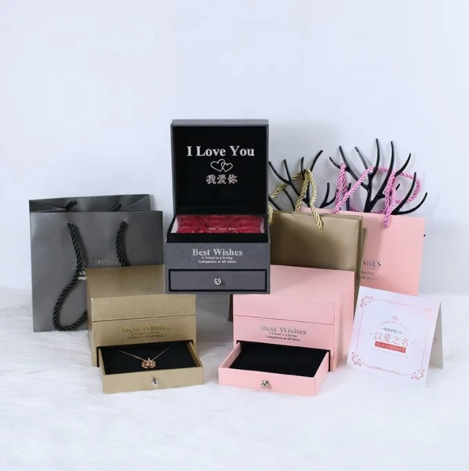 

AYOYO OEM Rose necklace gift box drawer box mothers day gift 2023