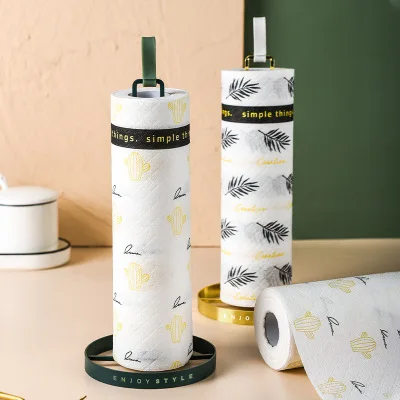 

Kitchen Vertical Paper Towel Rack Lazy Rag Roll Paper Holder Kitchen Paper Cling Film Storage Rack