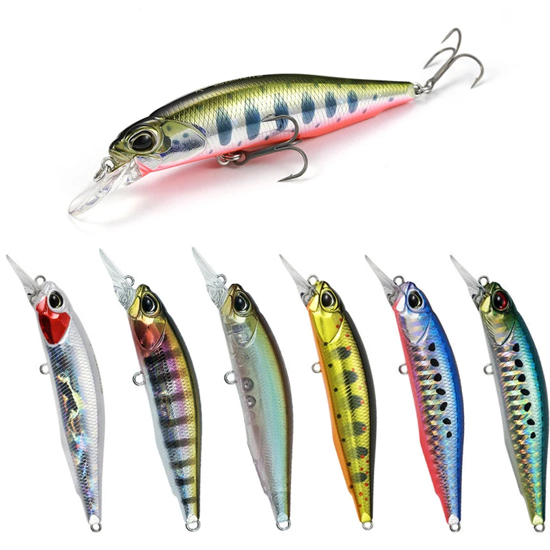 

Top Right 8.4g 77mm M077 Minnow Fishing Lures Bait Saltwater Minnow Lure Sinking Minnow Hard Lure, As the picture shows