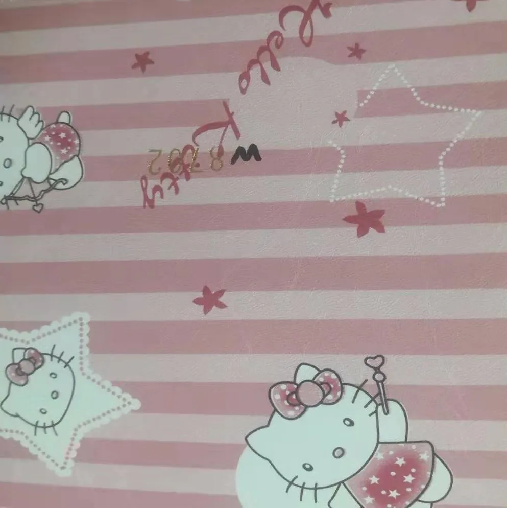 Children vinyl paper back wallpaper for kids living room decoration