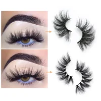 

25mm 3D mink lash private label strip false eyelashes luxury mink fur eyelashes with packaging box