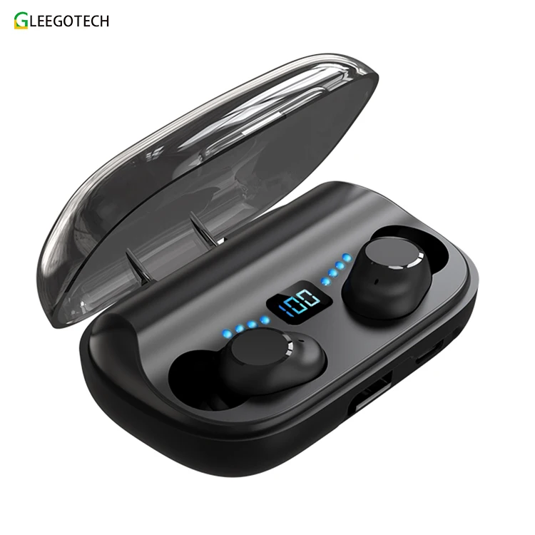 

Leegotech JS2 TWS Earphone Hifi Stereo Wireless Headphone LED Battery Display BT Earbuds with Charging Case