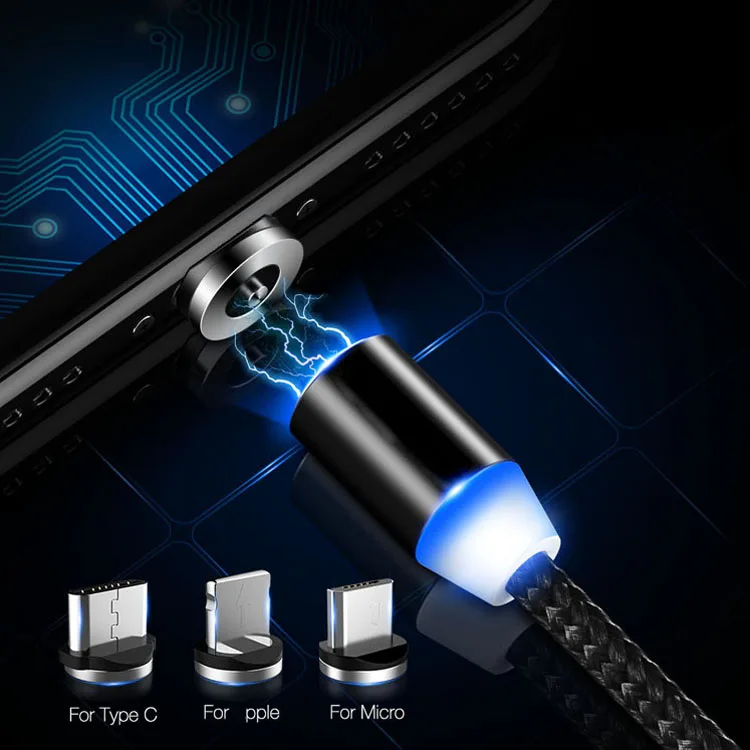 2020 Hot Sell Mobile Phone accessories Fast Micro 3 in 1 Type C Magnetic Charging Data USB Cable - ANKUX.COM
