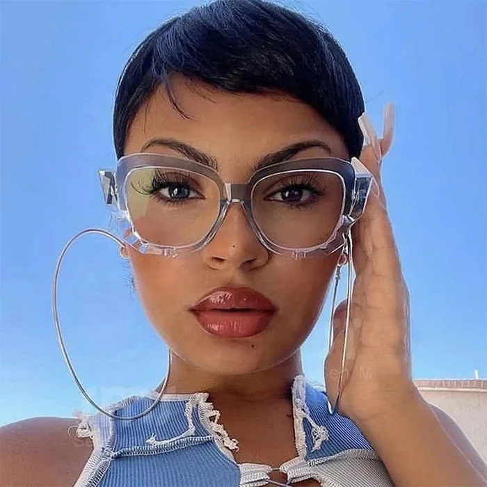 

Irregular Shaped Frame Sun Glasses Diamond Cut Retro Vintage Crystal Border 2022 Cateye Crystal Sunglasses