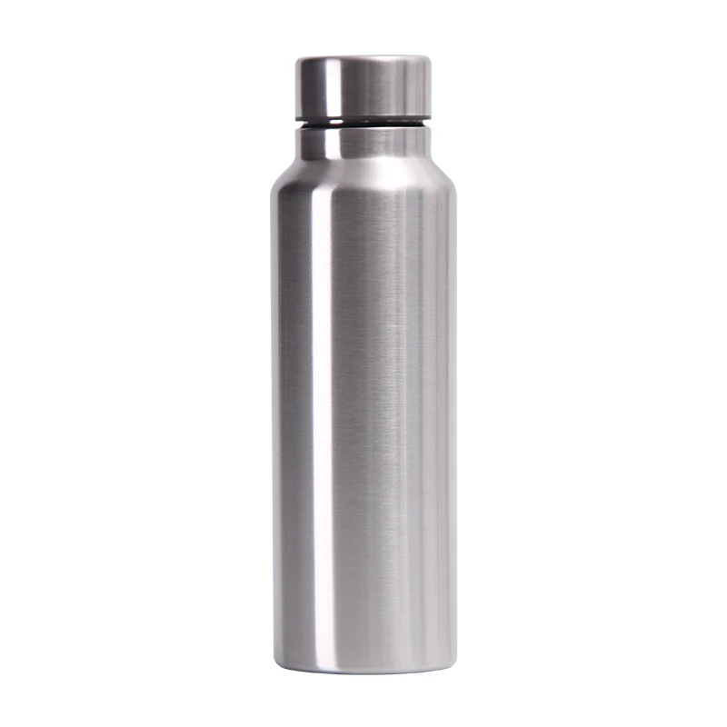 

Custom logo single wall stainless steel water bottle promotional sports bottle with lid, Customized color