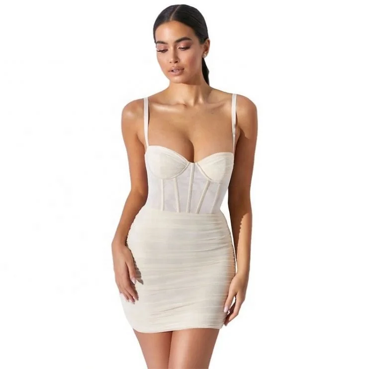 

Summer Backless Bodycon Dress Sexy Strap Mini Dress, White/sky blue/black/purple