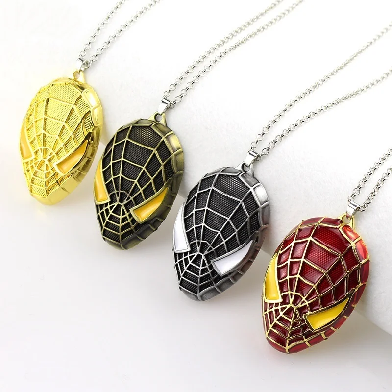 

Superhero Spiderman Pendant Necklace Classic Jewelry For Women Men, Gold, or custom