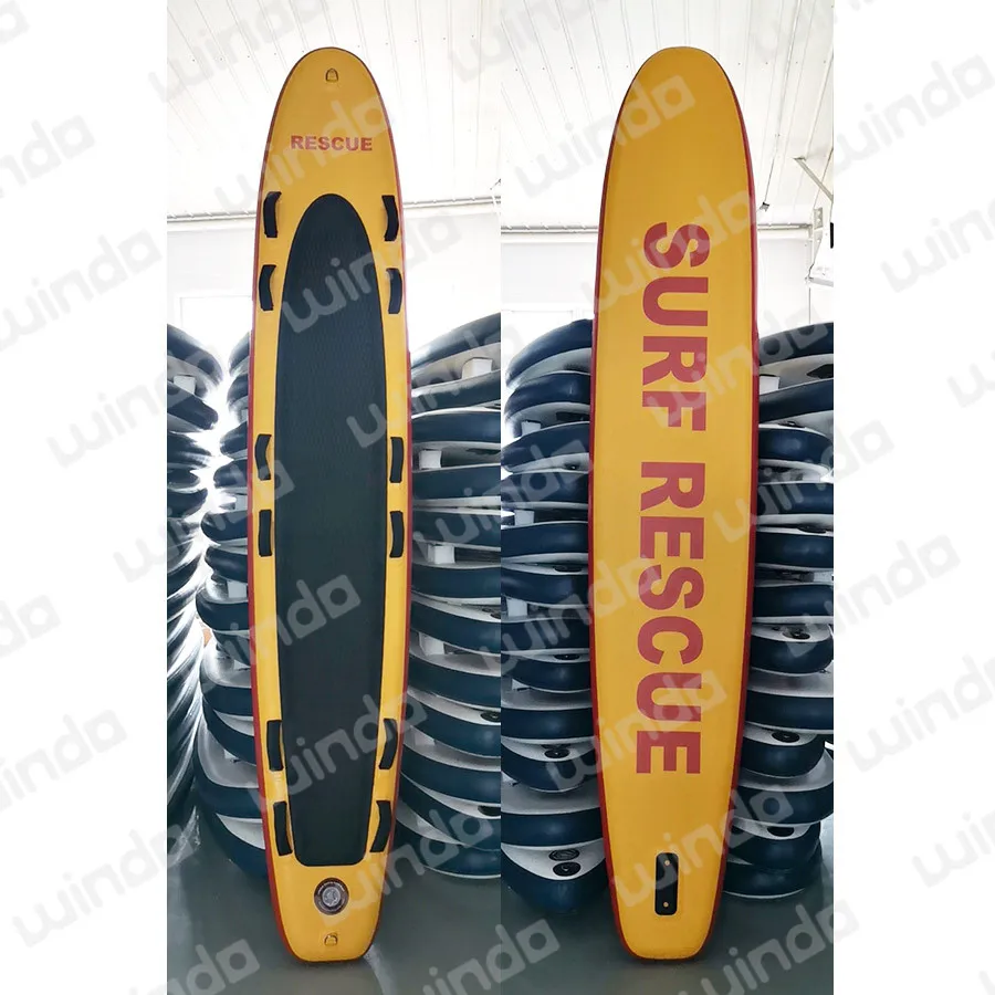 

Double Layers yellow factory Custom water lifesaving equipment Inflatable Lifeguard Surf Rescue Board