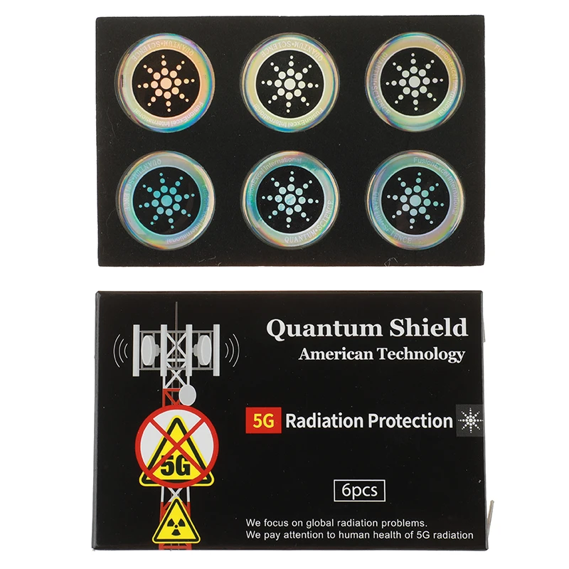 

Scalar Quantum Shield Energy Sticker with Negative Ion Anti Radiation Protection for EMF EMP Fusion Phone Sticker 5g Radiation, Gold and silver