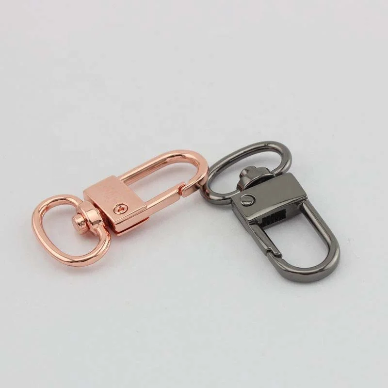 

Nolvo World  1/2" Metal Hook And Buckle Rose Gold Snap Hook Small Swivel Trigger Clips Clasp For Handbag Parts