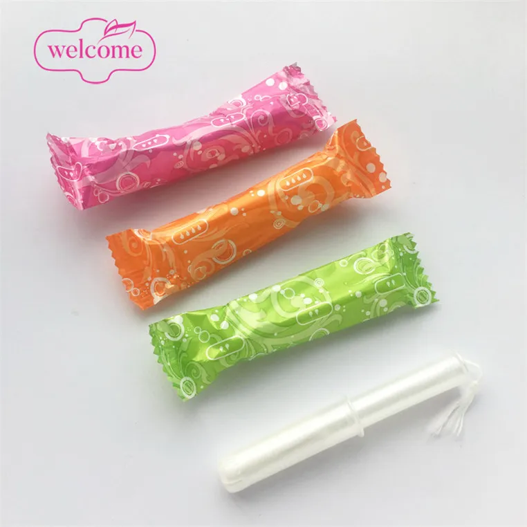 

Small orders customized packages for organic cotton tampons