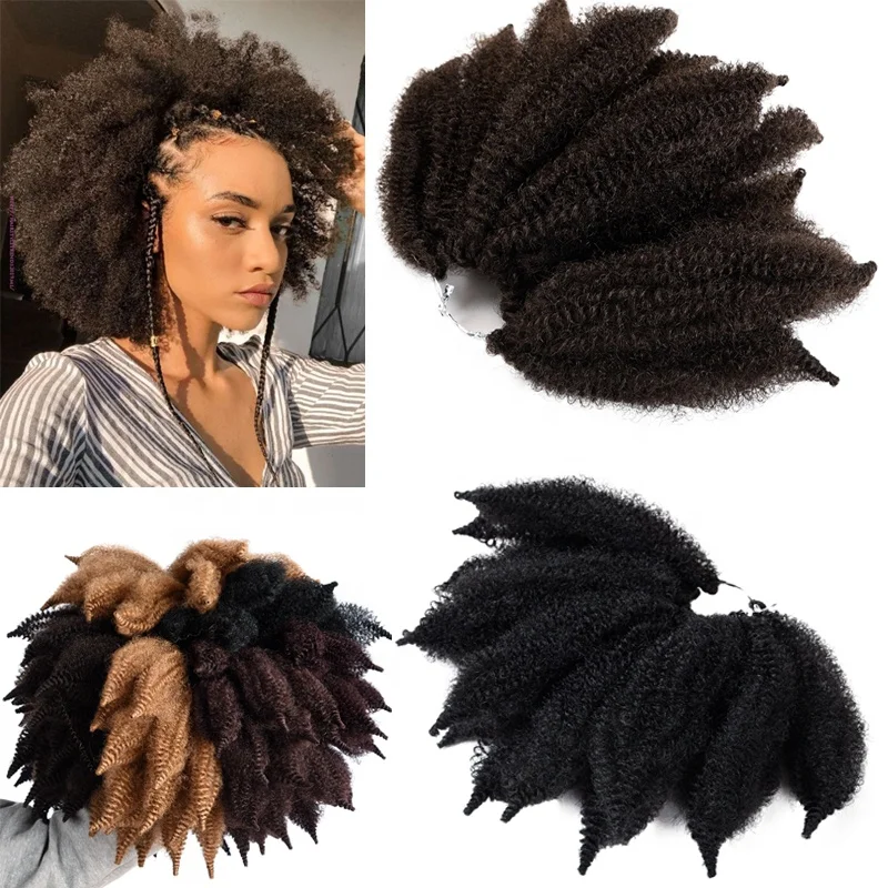 

Marley Afro curl marley braid hair Top Quality Ombre Marley Braids Faux Locs Braiding Hair Synthetic Crochet Hair Extensions, #1,#2,#27,#33,#99j