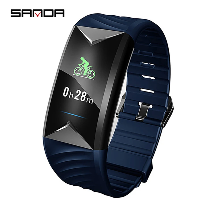 

SANDA S5 2019 Original Smart Bracelet 50M Waterproof Color Touch Screen Heart Rate Sleep Snap Smart Wristband for Android/IOS