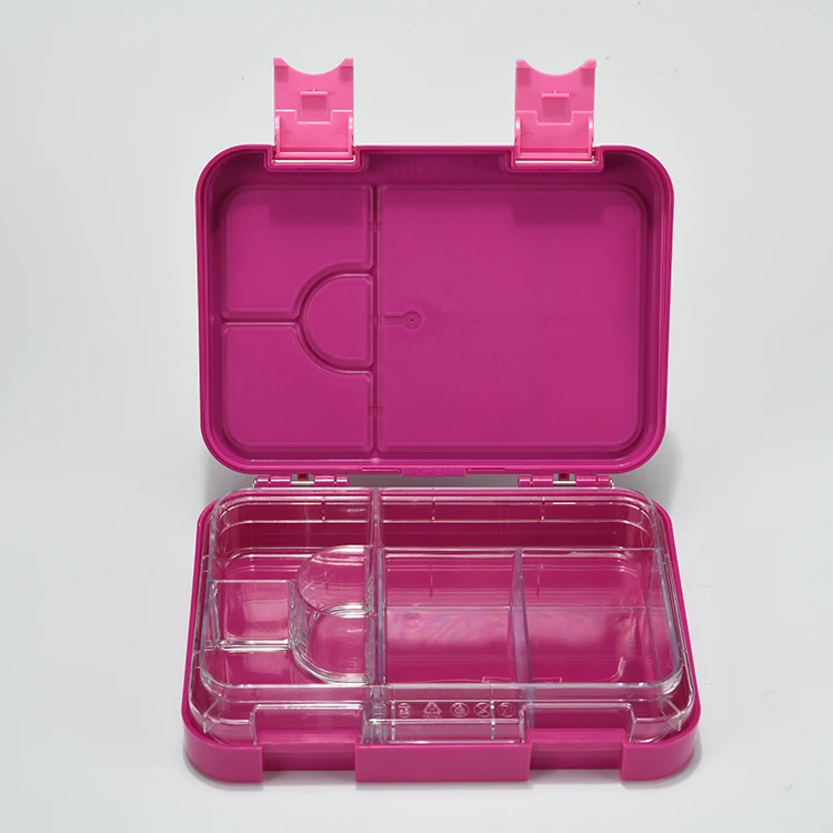 

Microwave Safe BPA Free 4 to 6 Compartments Plastic Lunch Box Storage Bento Box With Locks, Customized