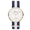 Hot-selling striped cloth band neutral fashion wristwatch student fashion boom scale simple style quartz watch