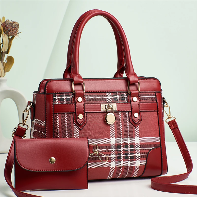 

DL194 32 New Arrivals Ladies Bags Fashion 2022 Classic PU Purse Womens Tote Bags Handbags, Red, black....