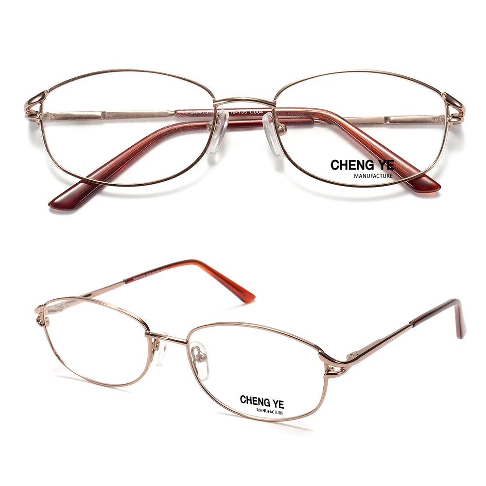 

Simple and Comfortable Small Frame Silicone Nose Pads Ladies Metal Reading Glasses, Avalaible