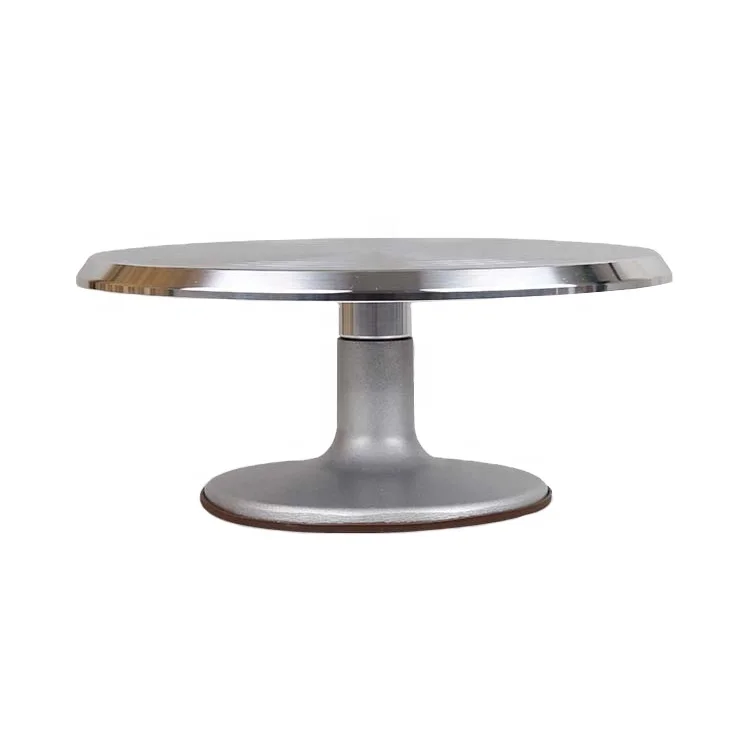 

Cake Stand Wedding For Decorating Rotating Cake Turntable Stand Aluminum  Revolving Turntable Cake, Silver