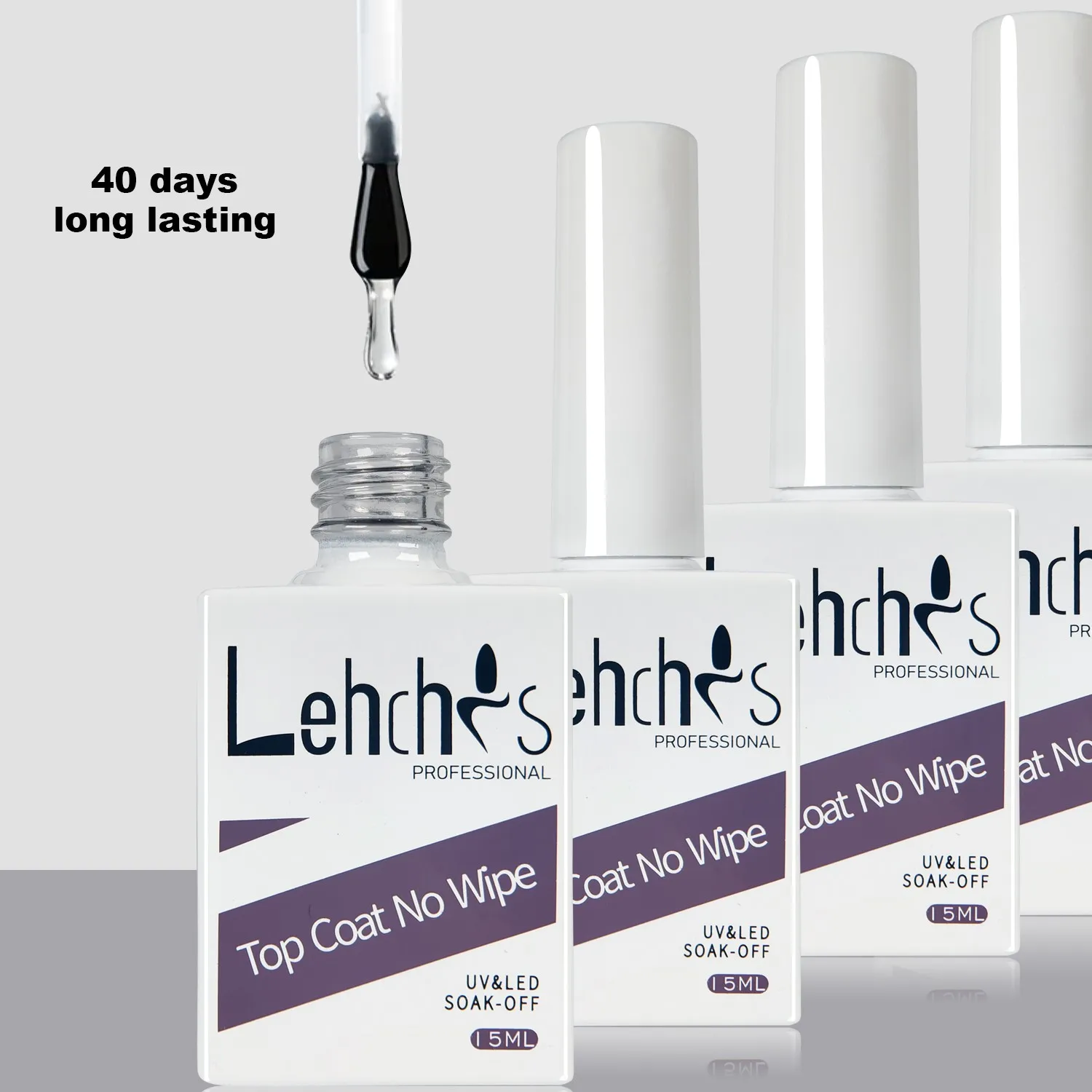 Lehchis High Glossy Hema Free Diamond Top Coat Gel Polish