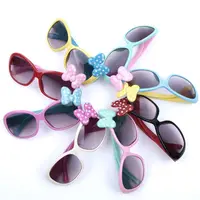 

New Kids Anti-UV Baby Children Frame Sunglasses Boy Girls Cute Cartoon 8 Color Bowknot Cool Eyewear Glasses