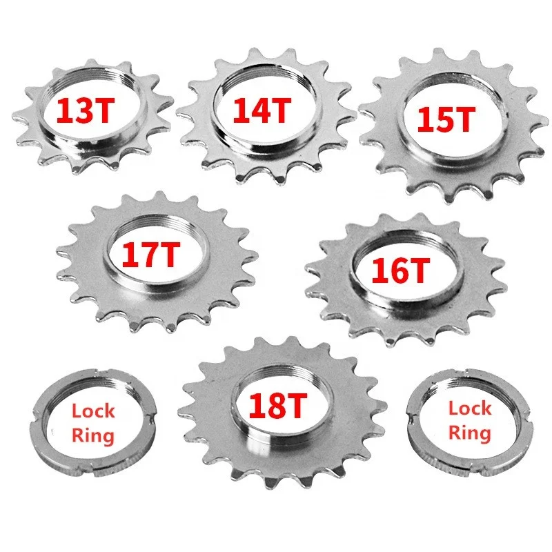 

Fixie Bicycle Cog Fixed Gear Bicycle Parts Bike Cog Track Bike FreeWheel Components with lock ring 13T 14T 15T 16T 17T 18T, Customer's request