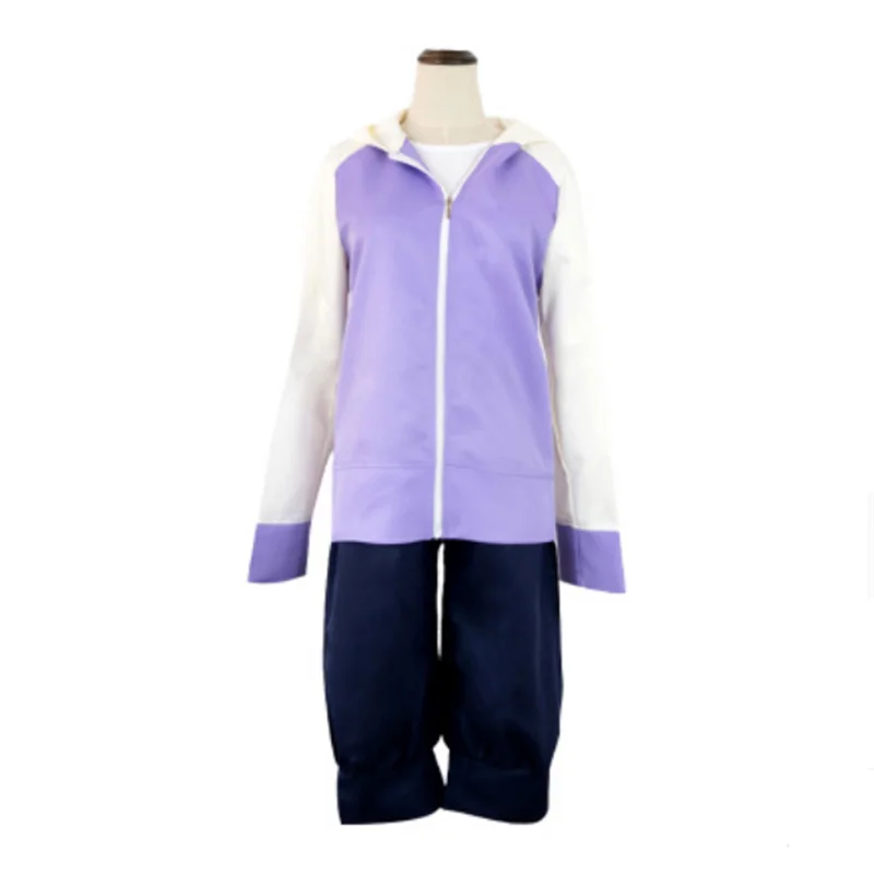 

JCOSTNG Japanese Anime Hinata Hyuga Shippuuden 2nd Generation Full Combo Set Hoodie Jacket Pant Headband Cosplay Costume, As picture shown