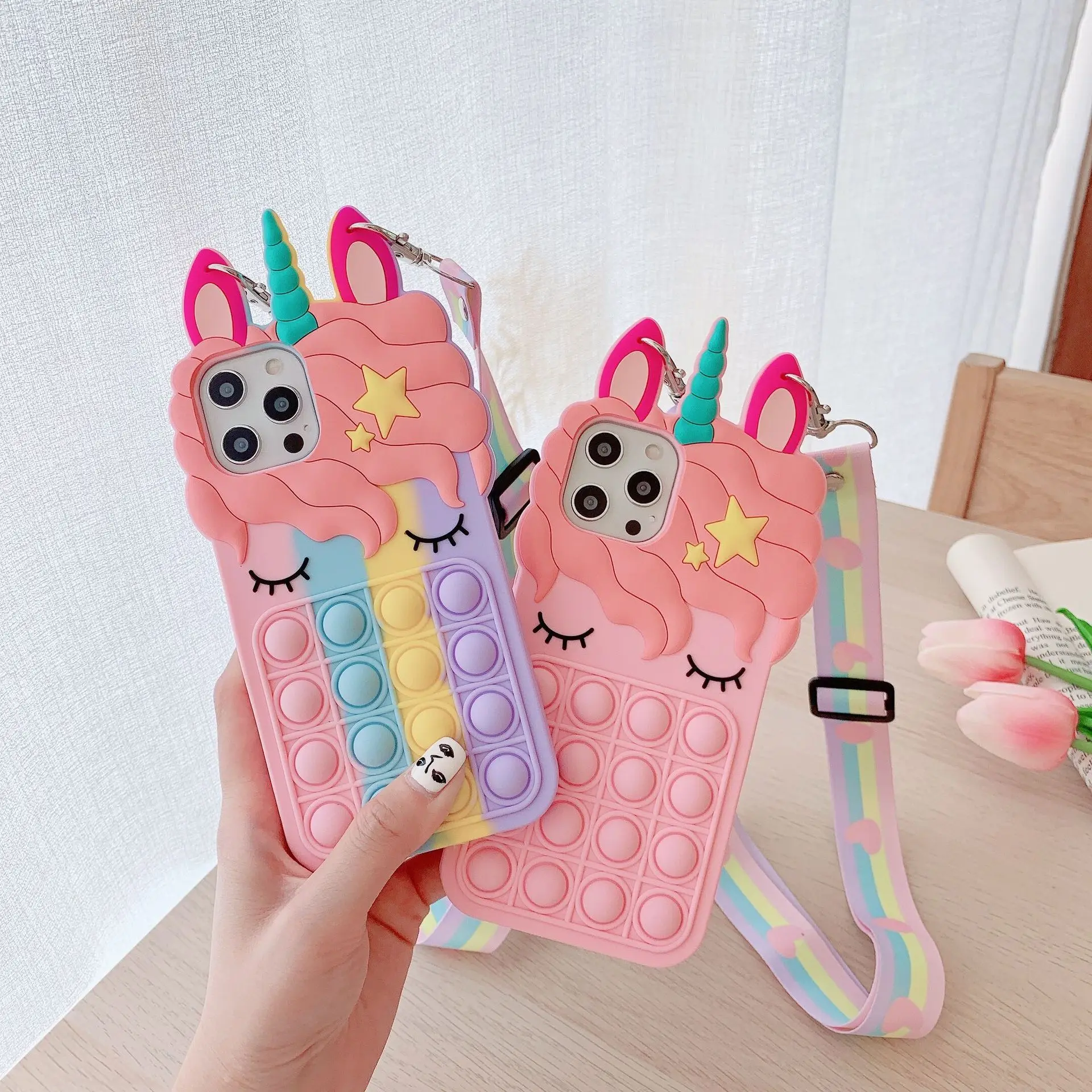 

Hot Sales Custom Logo Cute Silicone Cartoon Mobile Phone For iPhone 7 8 plus xs max 12 13 pro max