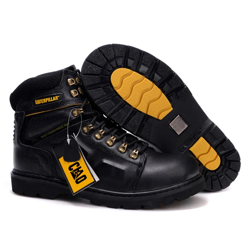 

Caterpillar safety boots Steel Toe Cap Breathable Non-slip Anti-static For Work safety shoes, Brown