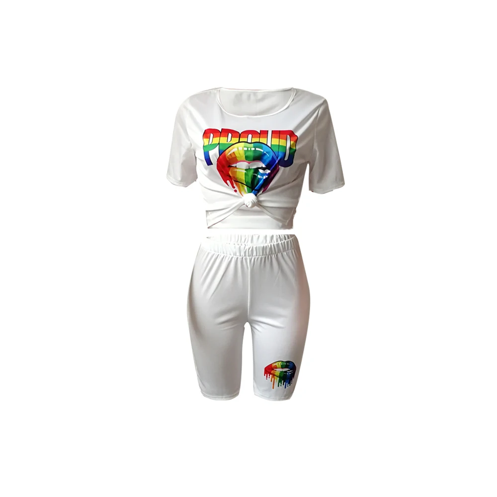 

2021 summer new casual suit (T-shirt + short pants) 2 pieces set