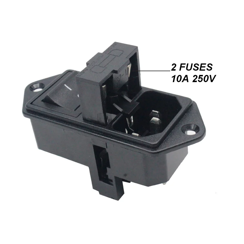 Vde Approval 07172s Inlet Switch Two Replaceable Fused 10a 250v Iec
