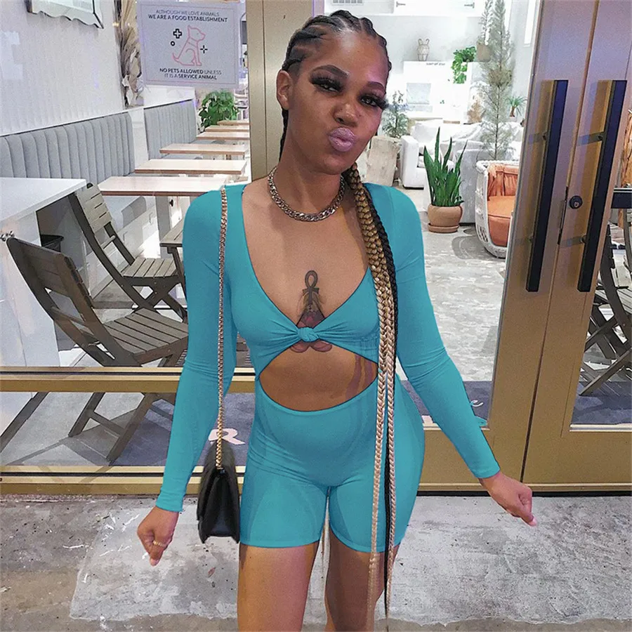 

Nibber K21Q00985 Custom LOGO Solid Workout Long Sleeve Street Activewear Fitness Sports Skinny One Piece Rompers Women Jumpsuit, Black/blue/mwhite