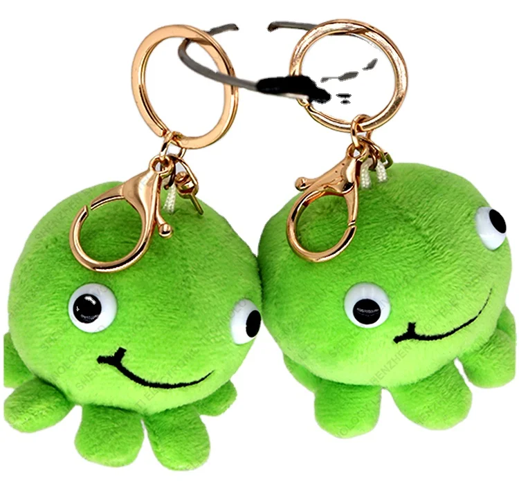 

Factory Wholesale Cute Animal Green Stuffed Plush Toy Keychain For Children