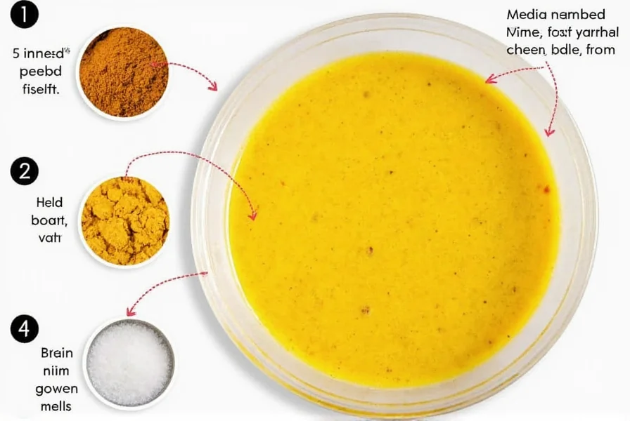 Turmeric golden milk recipe with ingredients showing proper daily turmeric measurement