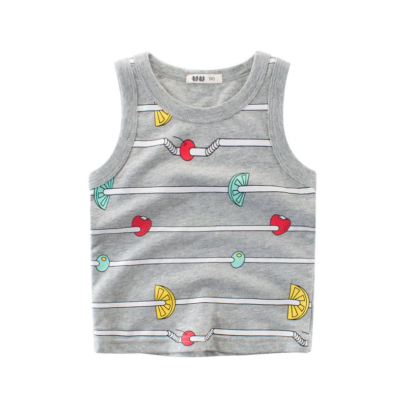 

Summer Tank Tops For Boys Kids Cotton Graphic Print Sleeveless T Shirt